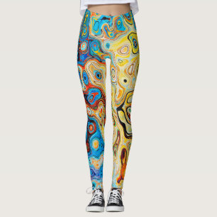 Red Gold Fall Nature Festival Leggings
