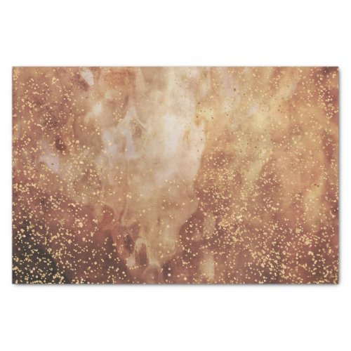 Red gold fire galaxy distressed gold dots tissue paper