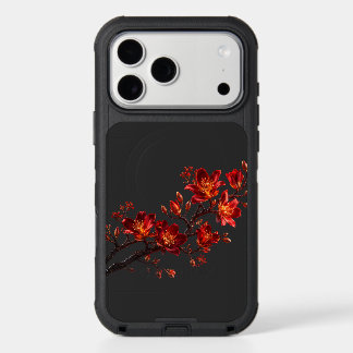 Red & Gold Floral Branch iPhone 17 Pro Max Case