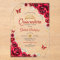 Red Gold Floral Quinceanera