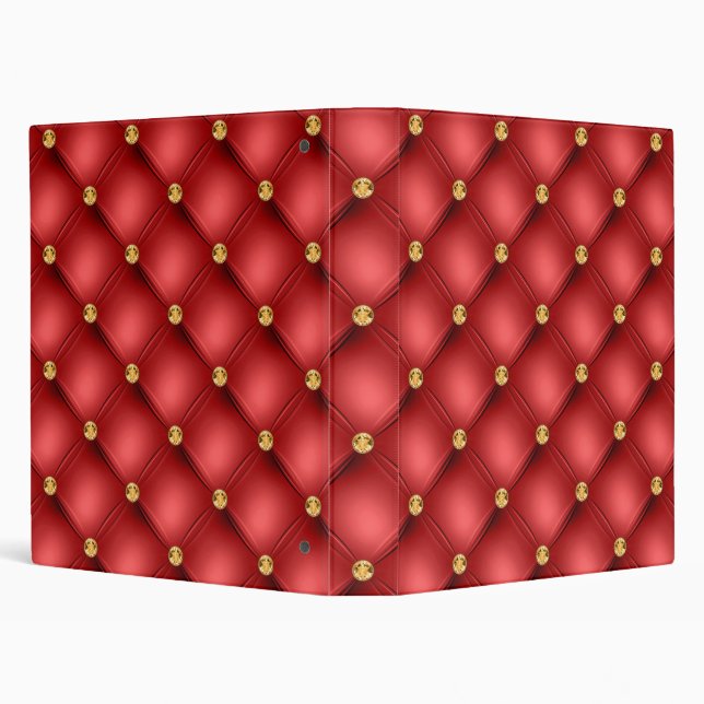 Red Gold Gemstone Tufted Binder (Background)
