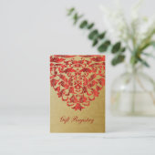 red gold Gift registry  Cards (Standing Front)