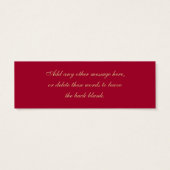 Red Gold Glitter LOOK Snowflakes Wedding Favor Tag (Back)