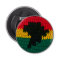 Red Gold Green Black Africa Map Crochet Print
