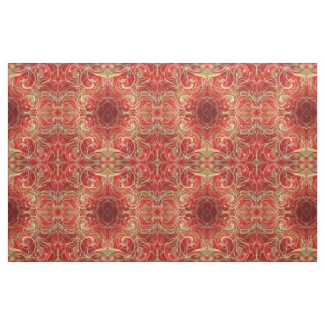 red gold green Fabric, colorful house textile Fabric (Fat Quarter)