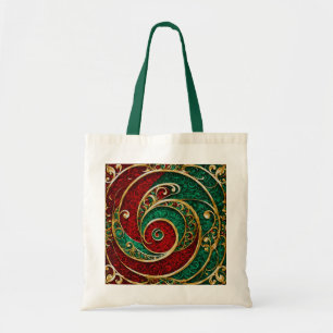 Red Gold Green Holiday Tote Bag