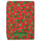 Red Gold Green Holly Berry Pattern – Personalized iPad Air Cover Red Gold Green Holly Berry Pattern – Personalized iPad Air Cover