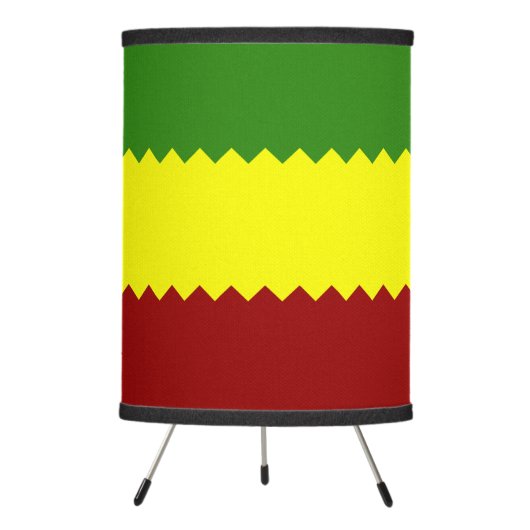 Red, Gold & Green Pan-African Rastafari Flag Lamp (Front)