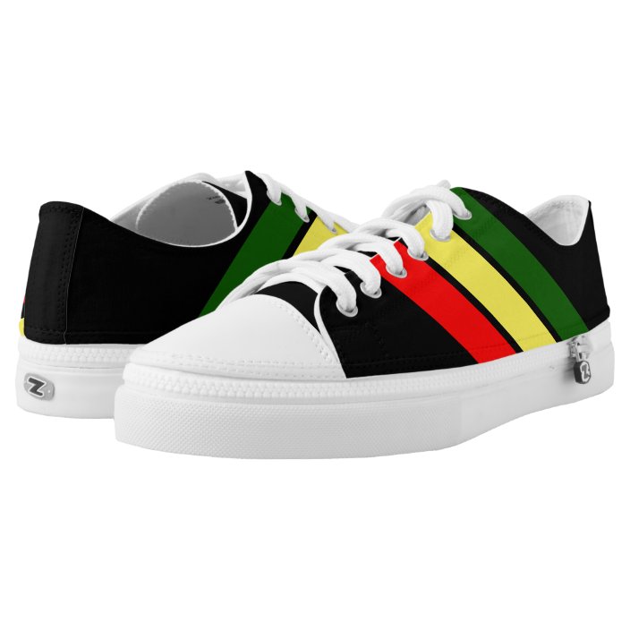 green and red stripe trainers