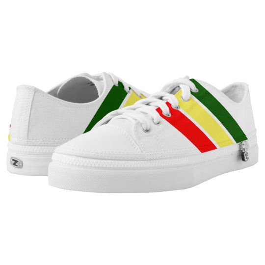 green and red stripe trainers