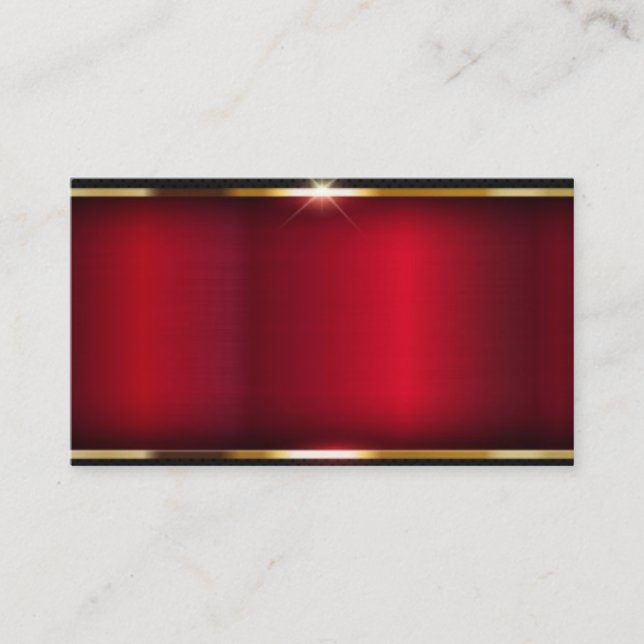 red , gold , &grey business card (Front)