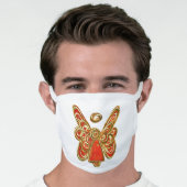Red Gold Guardian Angel Art Custom Face Mask (Worn Him)
