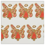 Red Gold Guardian Angel Art Fabric Material