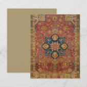 Red Gold Kashan Carpet Rug Persian Asian (Front/Back)