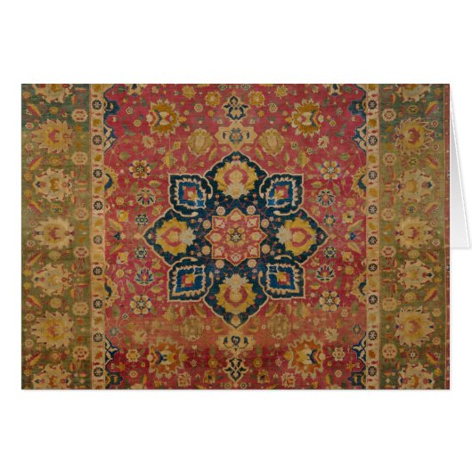 Red Gold Kashan Carpet Rug Persian Asian (Front Horizontal)