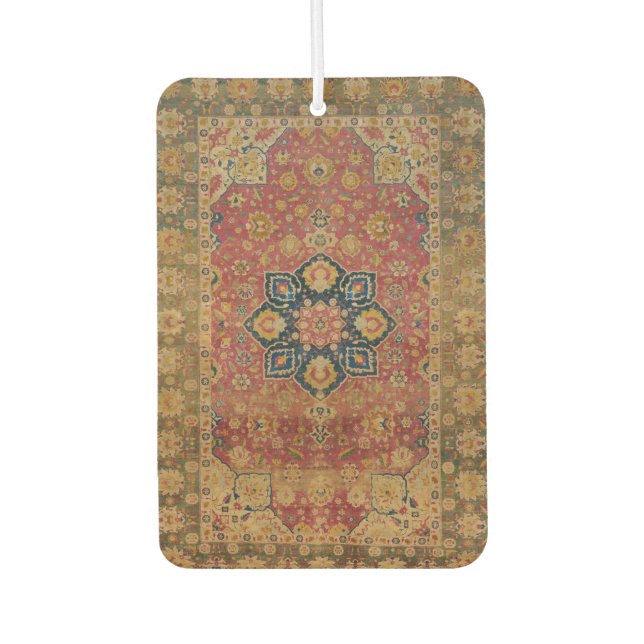 Red Gold Kashan Carpet Rug Persian Asian Air Freshener (Front)
