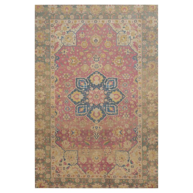 Red Gold Kashan Carpet Rug Persian Asian Gallery Wrap (Front)