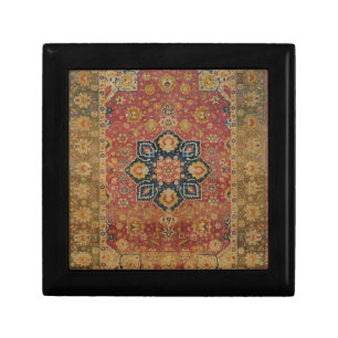 Red Gold Kashan Carpet Rug Persian Asian Gift Box