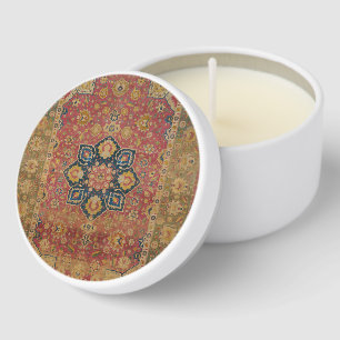 Red Gold Kashan Carpet Rug Persian Asian Mini Candle Favors
