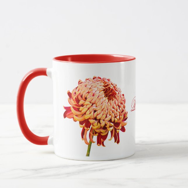 Red Gold Mum Coffee Cup Mug (Left)