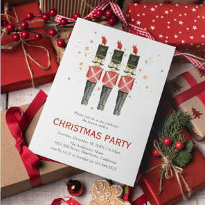 Red & Gold Nutcracker Christmas | Holiday Party Invitation
