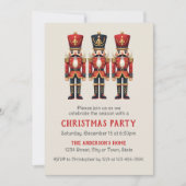 Red & Gold Nutcracker Christmas Holiday Party Invitation (Front)