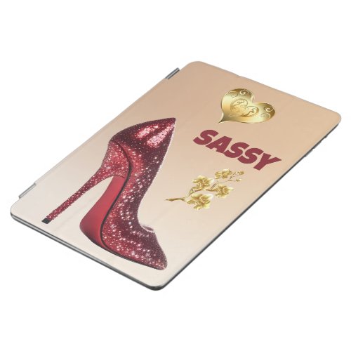 Red  Gold on Brown Gradient High Heel Shoe  iPad Air Cover