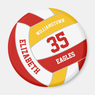 red gold or ANY team colors volleyball player Magnet