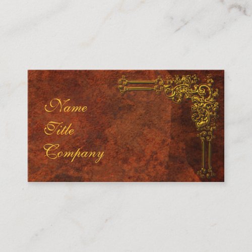 Red-Gold Ornamental Business Card