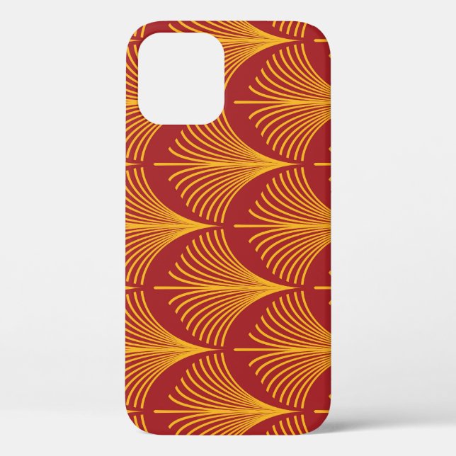 Red Gold Peacock: Art Deco. Case-Mate iPhone Case (Back)