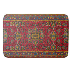 Red & Gold Persian Rug Bath Mat