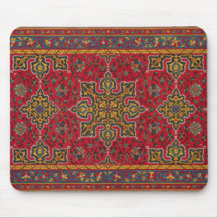 Red & Gold Persian Rug Mouse Pad