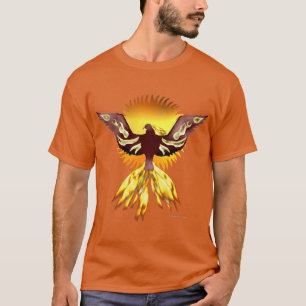 Red & Gold Phoenix Men's Dark T-Shirt
