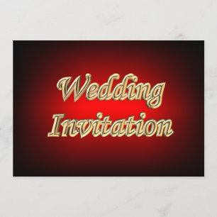 Red gold  popular Asian colors Wedding Invitation