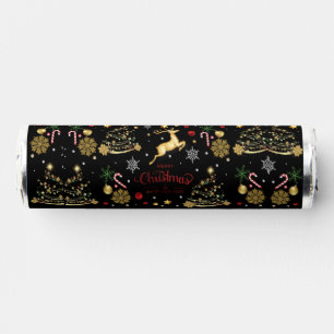 Red Gold Reindeer Merry Christmas Tree Breath Savers® Mints