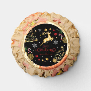Red Gold Reindeer Merry Christmas Tree Reese's Peanut Butter Cups