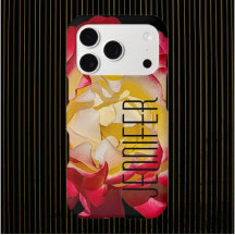Red Gold Rose, Personalized Jumbo Custom Name