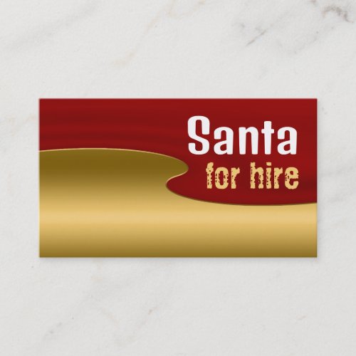 Red  Gold Santa Claus Entertainer Business Card