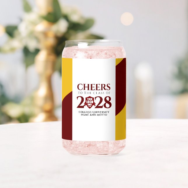 Red Gold School College University Graduation Can Glass (Insitu (Wedding))