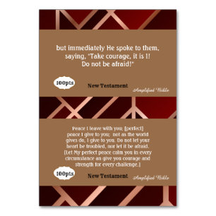 Red Gold Scripture Card for Game
