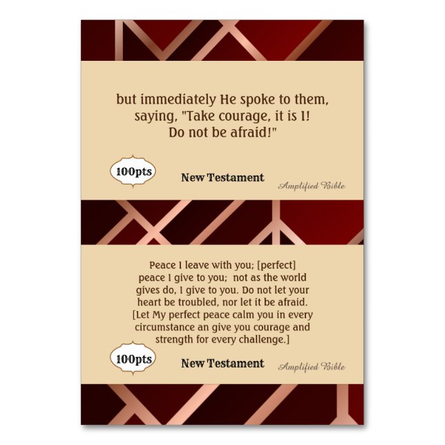 Red Gold Scripture Card for Game (Back)
