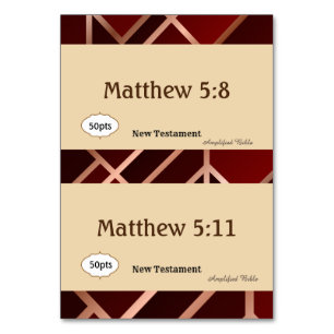 Red Gold Scripture Reference Cards for Game