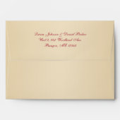 Red, Gold Snowflakes Envelope for 5"x7" Sizes (Back (Top Flap))