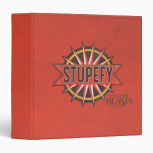 Red & Gold Stupefy Spell Graphic 3 Ring Binder