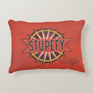 Red & Gold Stupefy Spell Graphic Accent Pillow
