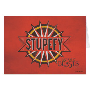 Red & Gold Stupefy Spell Graphic Cards