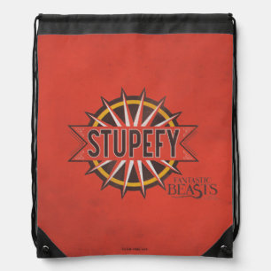 Red & Gold Stupefy Spell Graphic Drawstring Bag