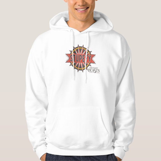 Red & Gold Stupefy Spell Graphic Hoodie (Front)