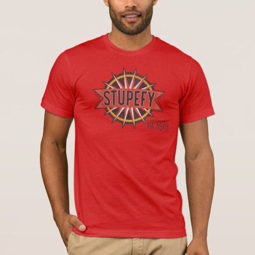 Red  Gold Stupefy Spell Graphic T_Shirt