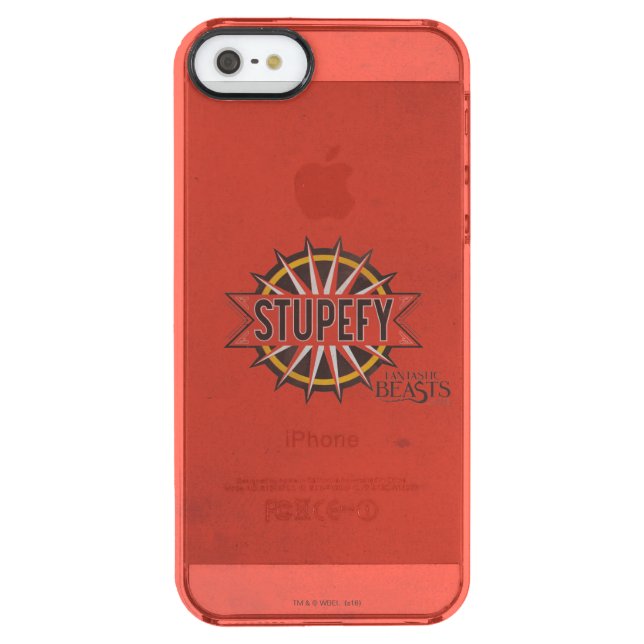 Red & Gold Stupefy Spell Graphic Uncommon iPhone Case (Back)